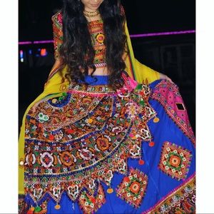 Navratri garba traditional indian south asian multicolor chaniya choli